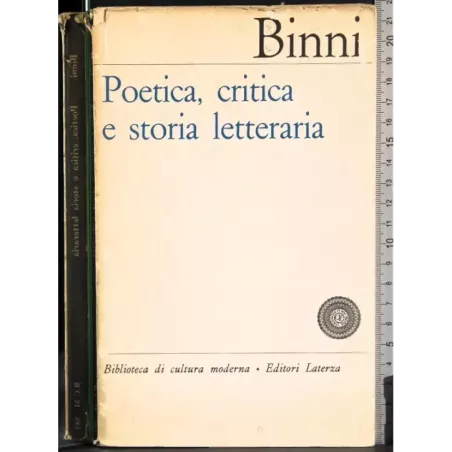 Poetica critica e storia letteraria