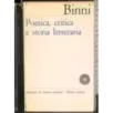 Poetica critica e storia letteraria