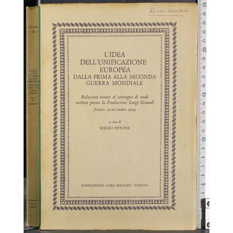 Idea unificazione Europea della prima alla seconda guerra..