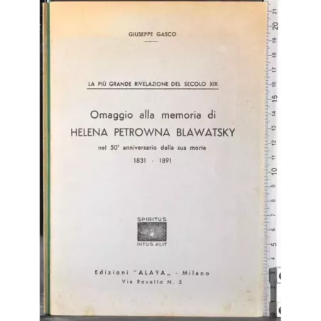 Omaggio alla memoria di Helena Petrowna Blawatsky