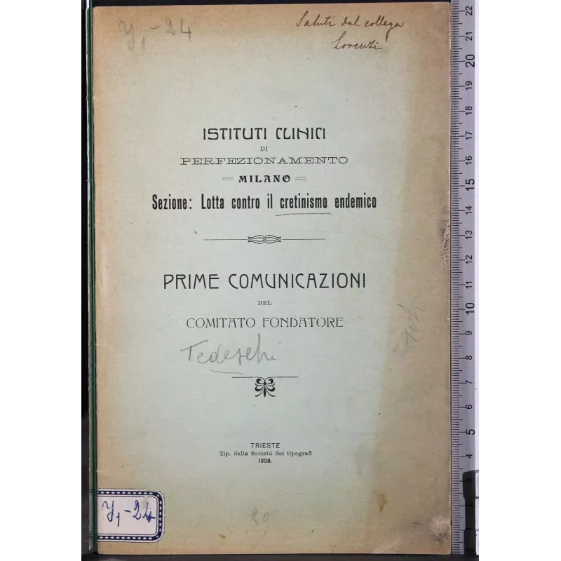 Istituti clinici Sezione Lotta contro cretinismo endemico