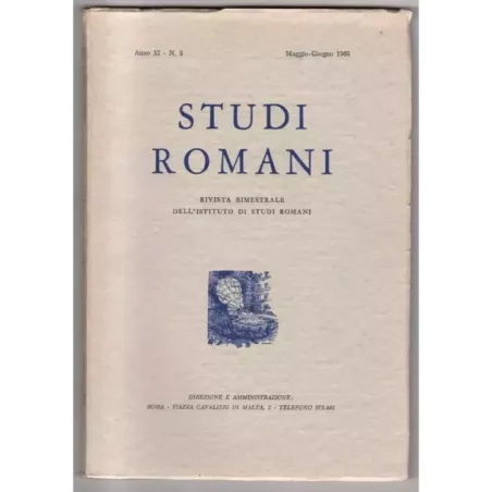 STUDI ROMANI - N 3 - 1963