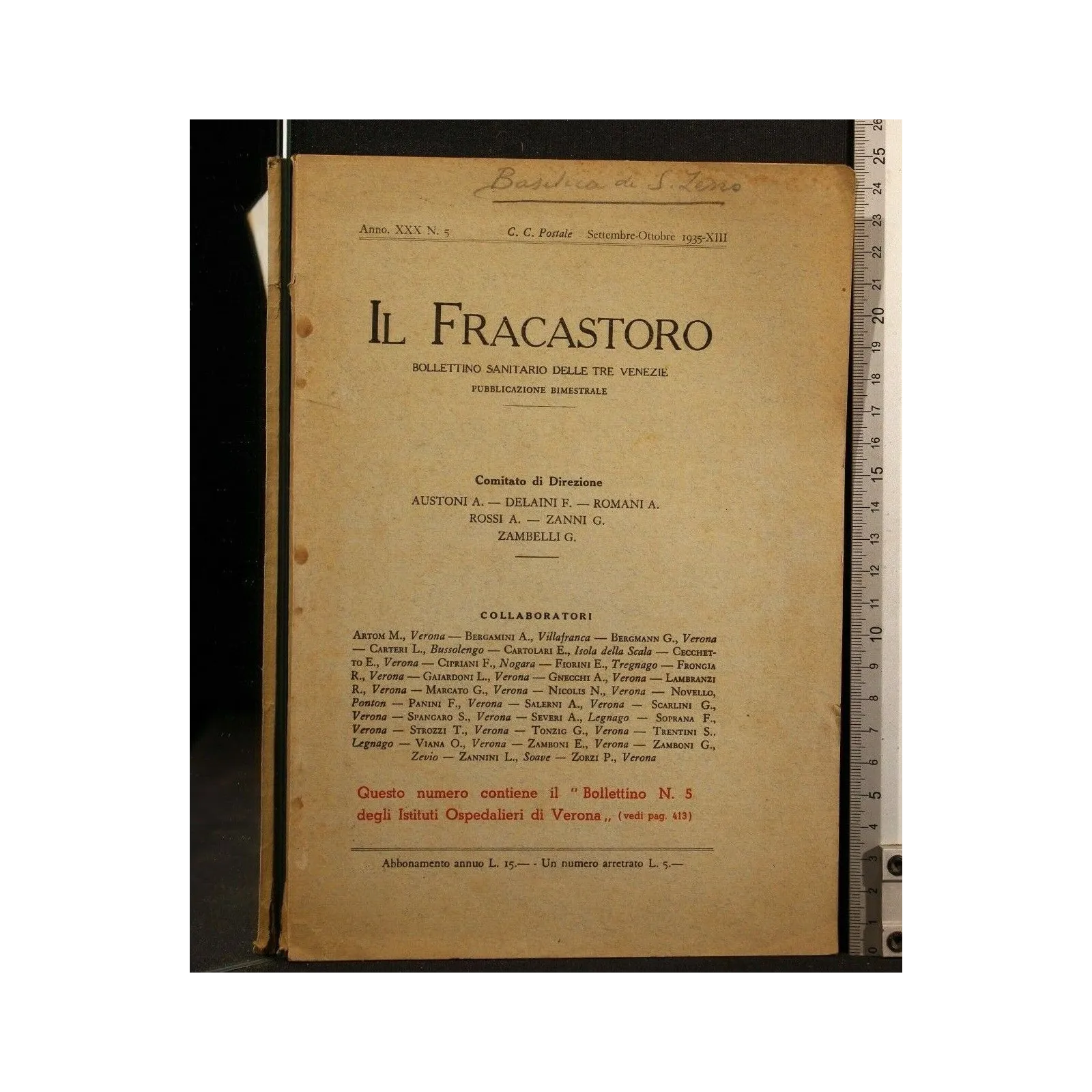 IL FRACASTORO BOLLETTINO SANITARIO DELLE TRE VENEZIE ANNO 30 N.5
