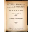 RACCOLTA RIVISTA ITALIANA DI RAGIONERIA - GENNAIO/DICEMBRE - 1931