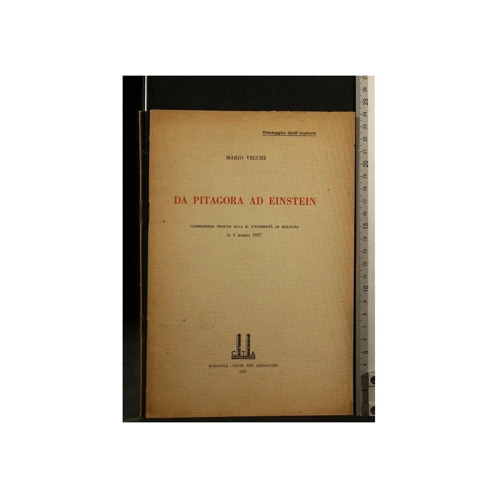 DA PITAGORA AD EINSTEIN CONFERENZA TENUTA ALLA R. UNIVERSITÀ DI