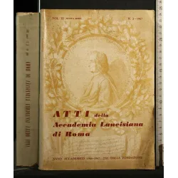 ATTI DELLA ACCADEMIA LANCISIANA DI ROMA VOL XI N. 2 1967