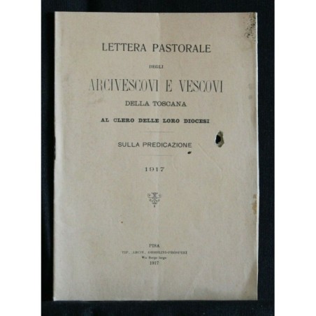 PASTORALE DEGLI ARCIVESCOVI E VESCOVI DELLA TOSCANA AL CLERO