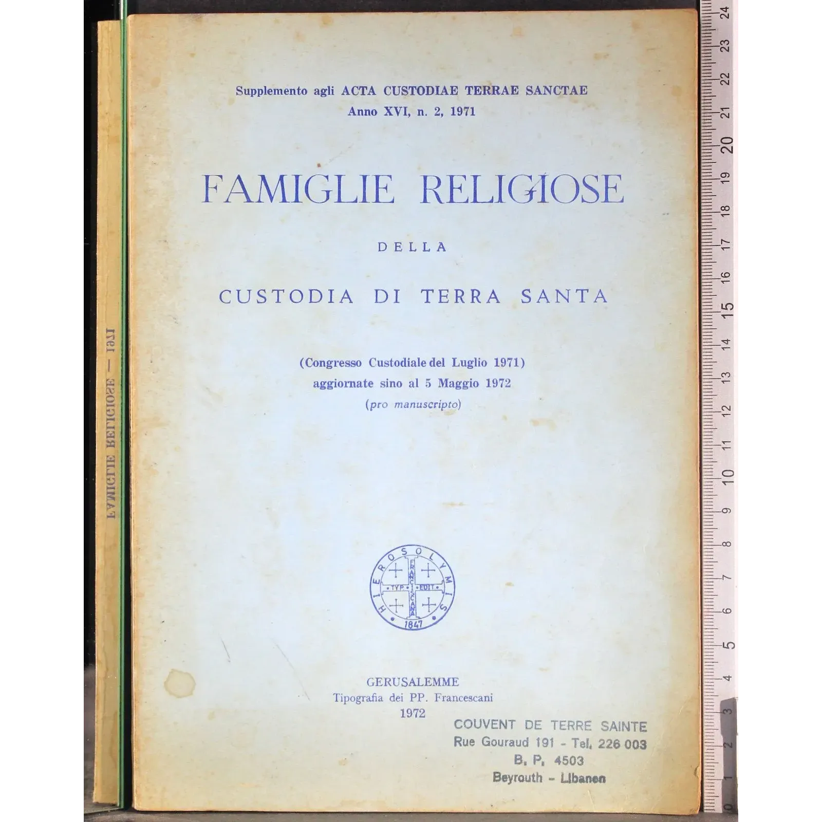 Famiglie religiose della custodia di terra santa