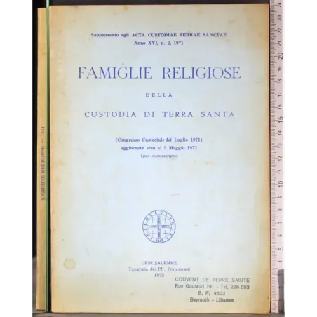Famiglie religiose della custodia di terra santa
