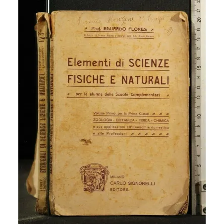 ELEMENTI DI SCIENZE FISICHE E NATURALI