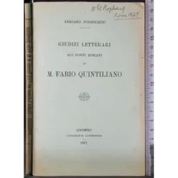 Giudizi letterari sui poeti romani Fabio Quintiliano