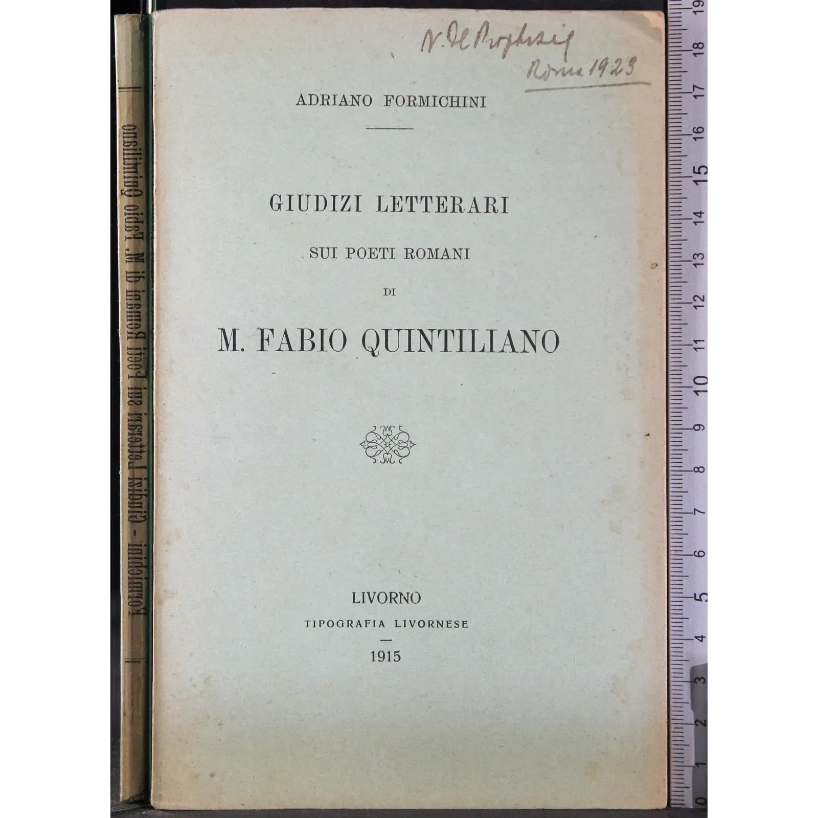 Giudizi letterari sui poeti romani Fabio Quintiliano