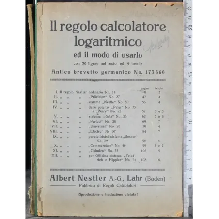 Il regolo calcolatore logaritmico
