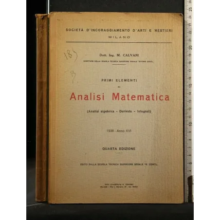PRIMI ELEMENTI DI ANALISI MATEMATICA