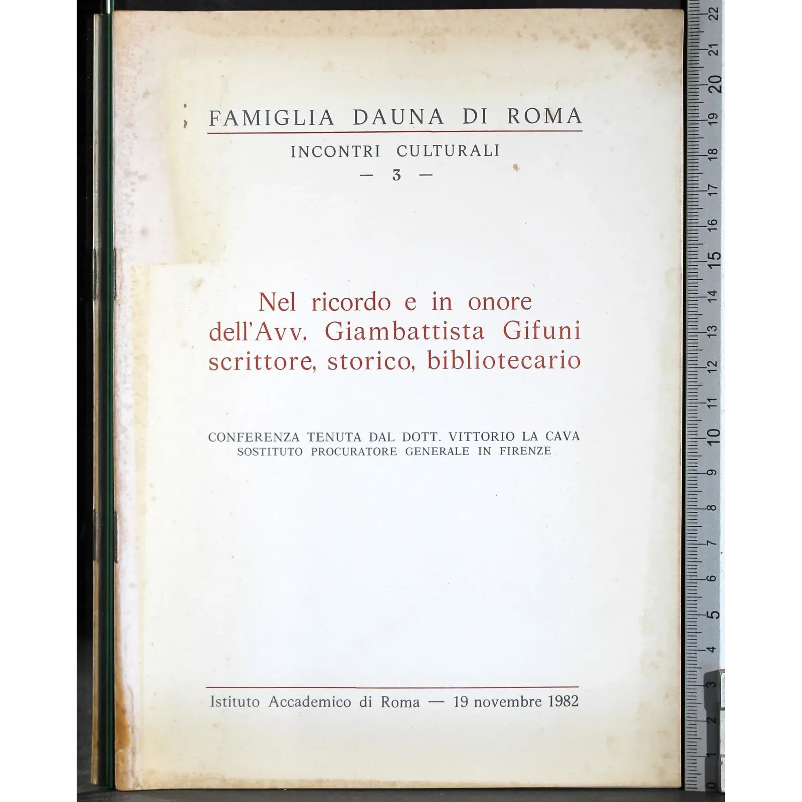 Nel ricordo e in onore dell' avv Giufani