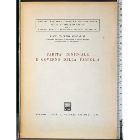 Parità coniugale e governo della famiglia
