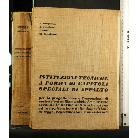ISTITUZIONI TECNICHE A FORMA DI CAPITOLI SPECIALI DI APPALTO