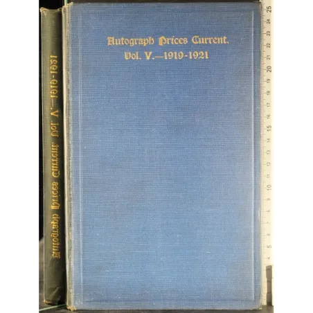 Autograph prices current. Vol 5. 1919-1921