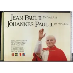Jean paul II en Valais. Johannes Paul II im Wallis
