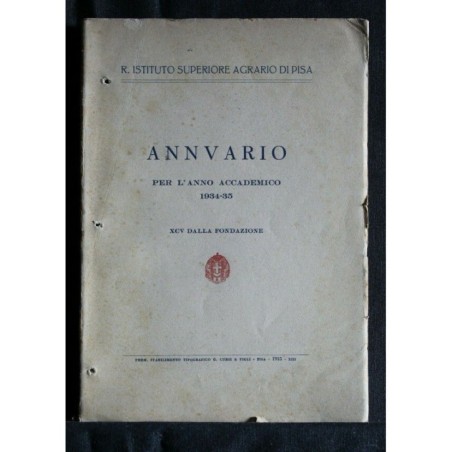 ANNUARIO PER L'ANNO ACCADEMICO 1934-35 R. ISTITUTO SUPERIORE