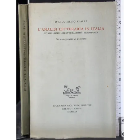 L'analisi letteraria in Italia