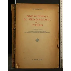 PRECIS DE TECHNIQUE DU SERO-DIAGNOSTIC DE LA SYPHILIS