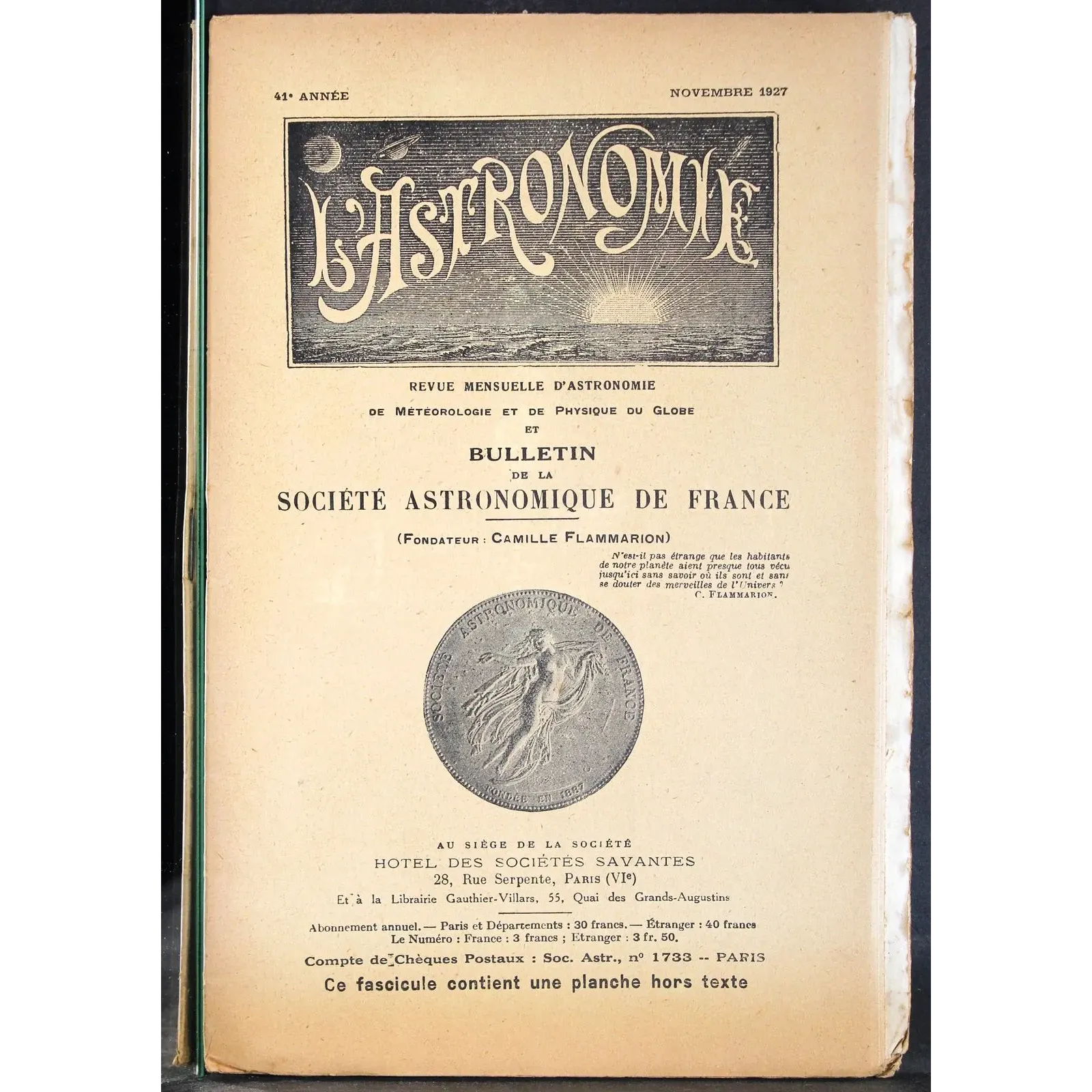 L' ASTRONOMIE - NOVEMBRE - 1927