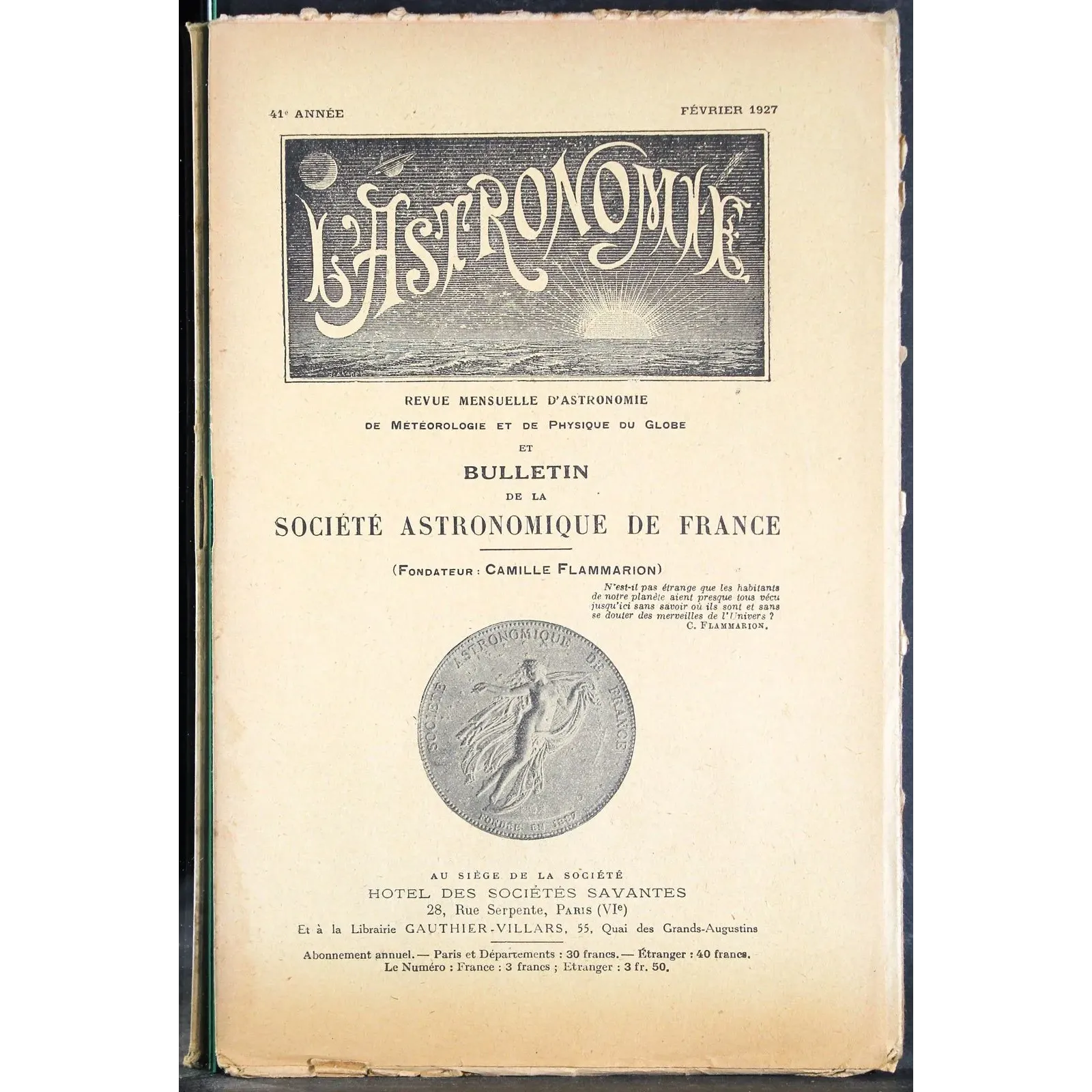 L' ASTRONOMIE - FEVRIER - 1927