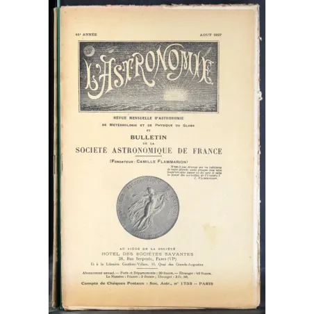 L' ASTRONOMIE - AOUT - 1927