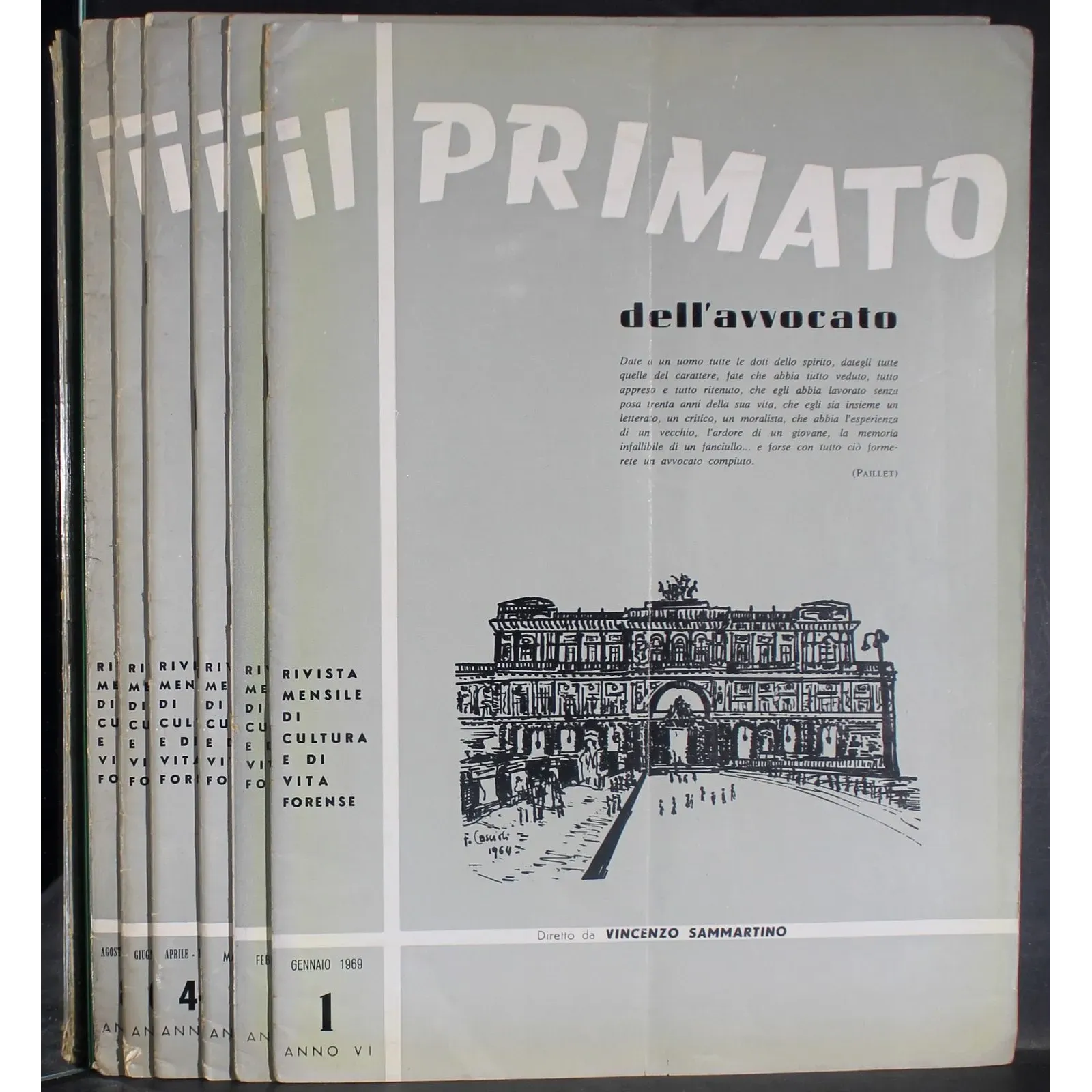 IL PRIMATO DELL'AVVOCATO - ANNO VI - DA N 1 AL 9 - 1969 - RACCOLTA