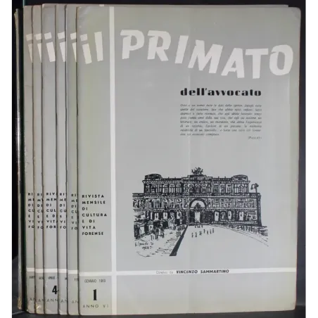IL PRIMATO DELL'AVVOCATO - ANNO VI - DA N 1 AL 9 - 1969 - RACCOLTA