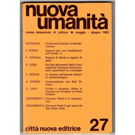 NUOVA UMANITA' - N 27 - 1983