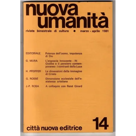 NUOVA UMANITA' - N 14 - 1981