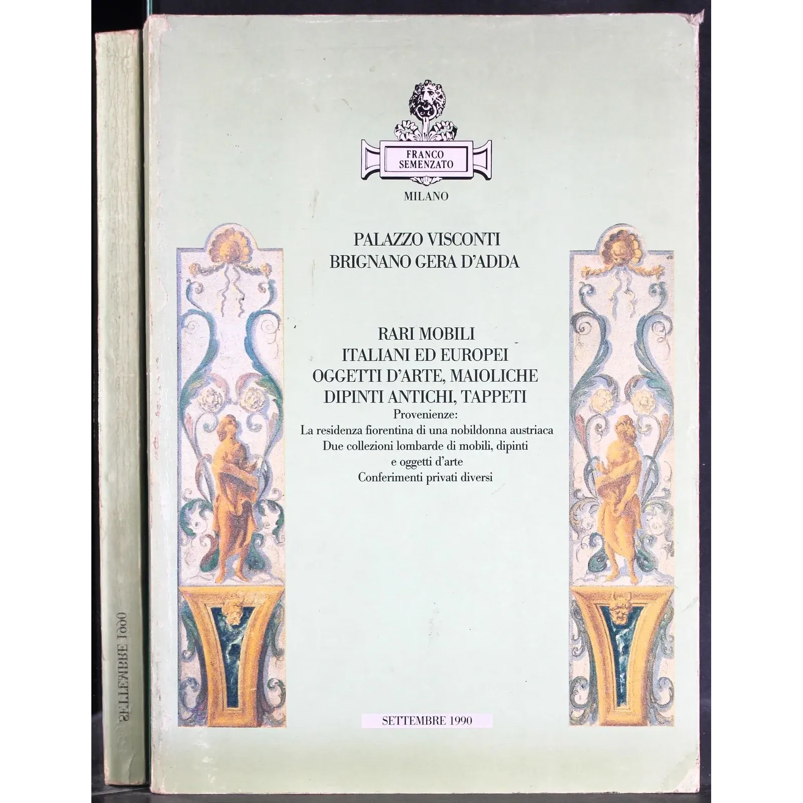SEMENZATO. MILANO. RARI MOBILI OGGETTI D'ARTE. CATALOGO ASTA SETT 1990.