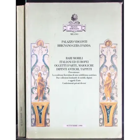 SEMENZATO. MILANO. RARI MOBILI OGGETTI D'ARTE. CATALOGO ASTA SETT 1990.