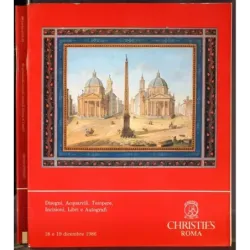 CHRISTIE'S. ROMA. DISEGNI, ACQUARELLI TEMPERE. CATALOGO ASTA 18-19 DIC 1986.
