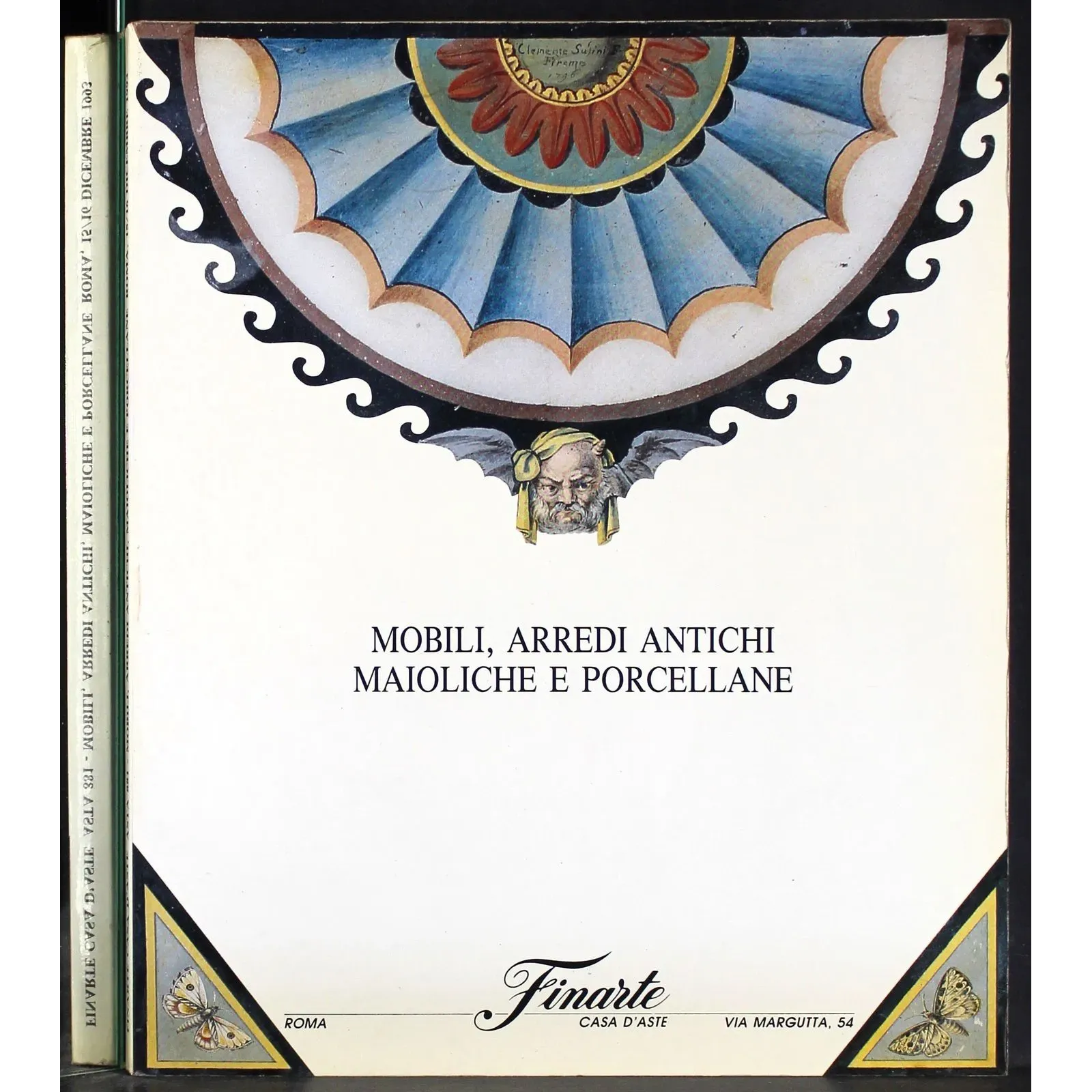 FINARTE. ROMA. MOBILI ARREDI ANTICHI MAIOLICHE. CATALOGO ASTA DIC 1993.