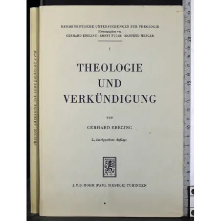 Theologie und verkundigung