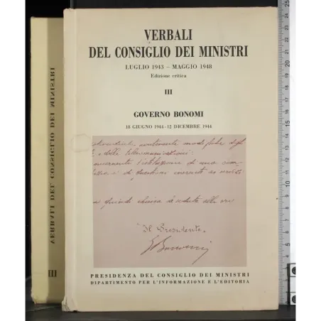 Verbali del Consiglio dei Ministri. Vol 3
