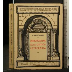 INTRODUZIONE ALLA CRITICA LETTERARIA