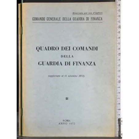 Quadro dei comandi della guardia di finanza