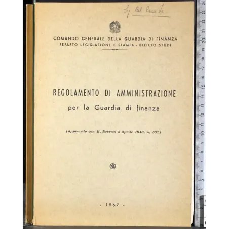 Regolamento di amministrazione