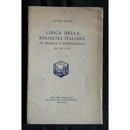 LIRICA DELLA RINASCITA ITALIANA IN SPAGNA E PORTOGALLO