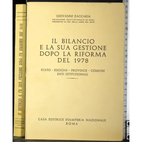 Bilancio e la gestione dopo la riforma del 1978