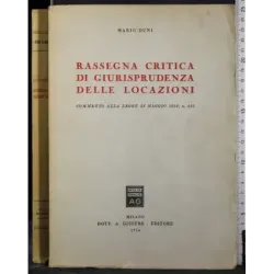Rassegna critica di Giurisprudenza delle locazioni