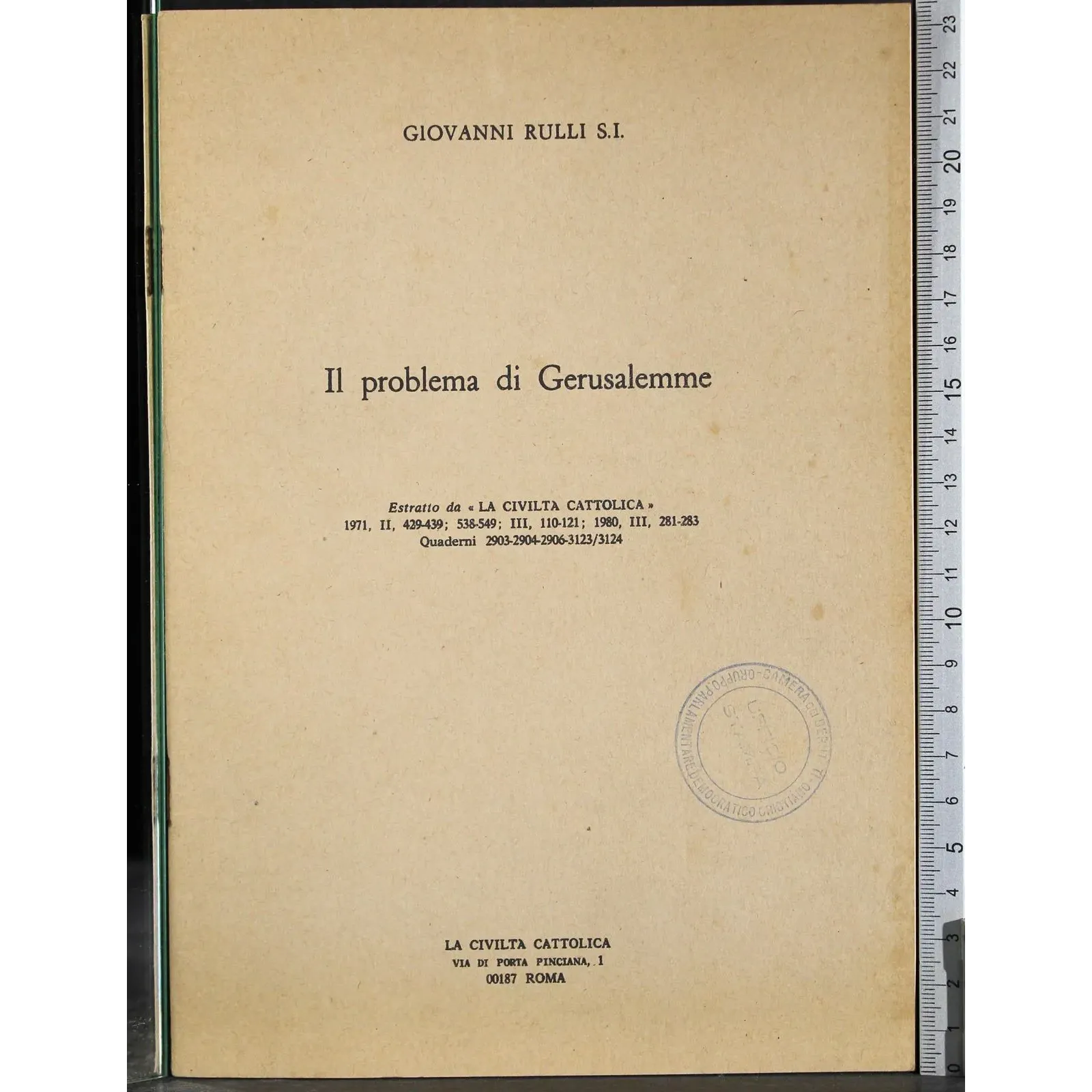 Il problema di Gerusalemme