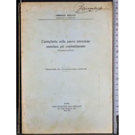 L'artiglieria nell'istruzione austriaca pel combattimento