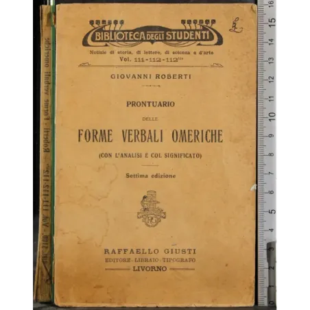 Prontuario delle forme verbali omeriche