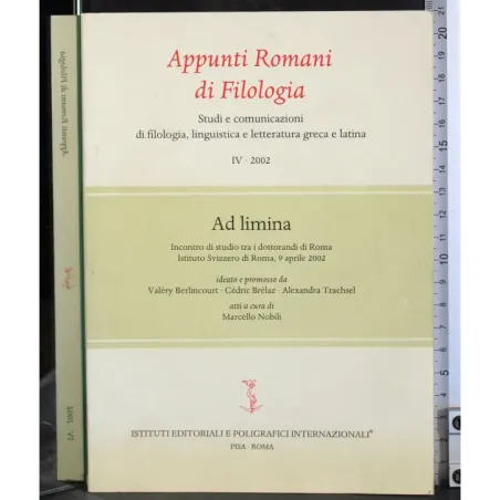 Appuntamneti romani di filologia IV