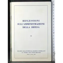 Riflessioni sull'amministrazione della difesa
